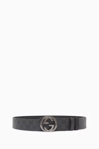 Reversible Belt in GG Canvas & Leather