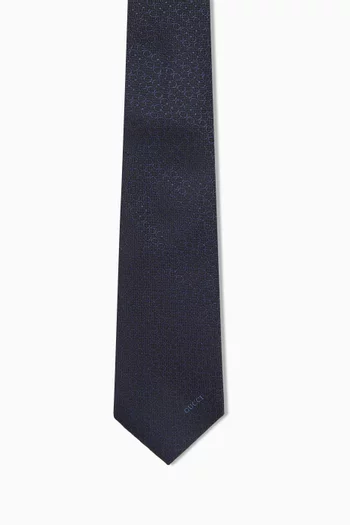 Horsebit Jacquard Tie in Silk