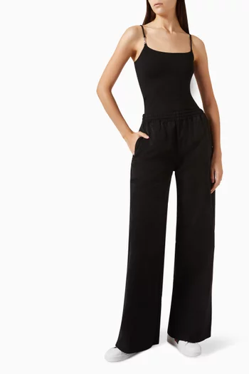 Logo Tank Top in Viscose Crepe Jersey