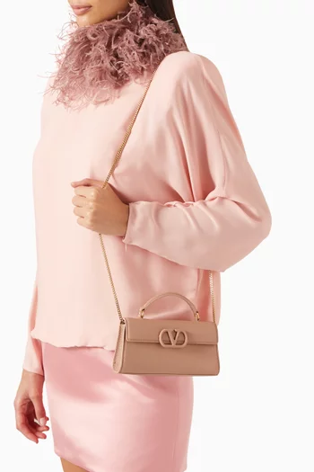 Vsling Mini Top-handle Bag in Grained Calfskin