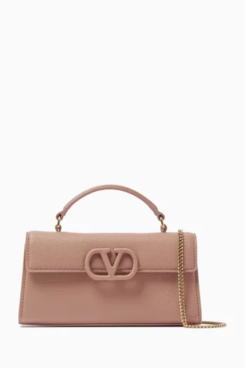Vsling Mini Top-handle Bag in Grained Calfskin