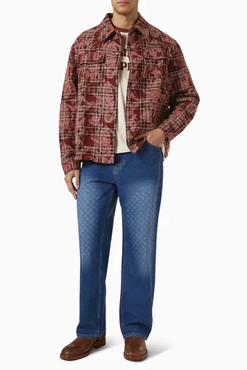 Faded Monogram Amba Jeans in Denim