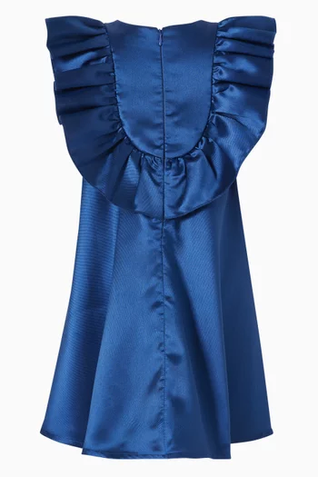 Ruffle Bib Trapeze Dress