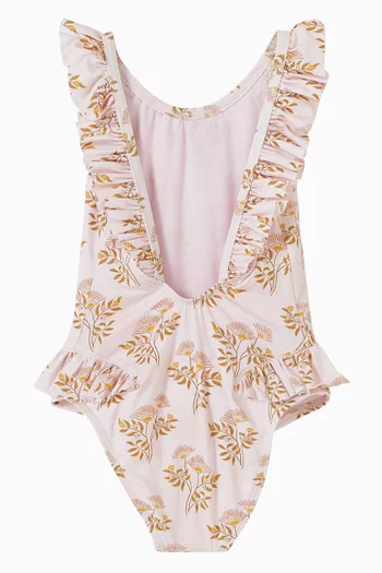 Jasmine Floral Ruffle One-piece Swimsuit
