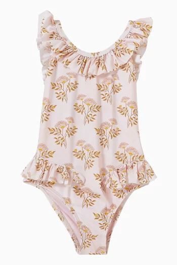 Jasmine Floral Ruffle One-piece Swimsuit