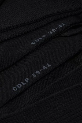 Mid-length Rib Socks, Set of 3