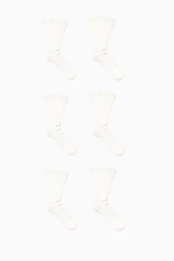 Mid-length Rib Socks, Set of 3
