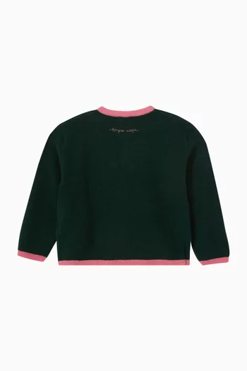 Alette Bow Cardigan in Wool