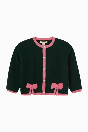 Alette Bow Cardigan in Wool
