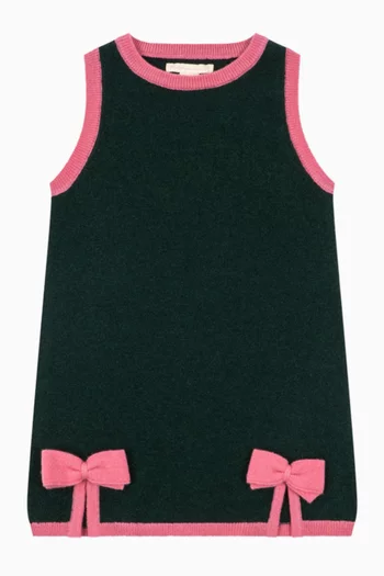 Alette Bow Dress in Wool