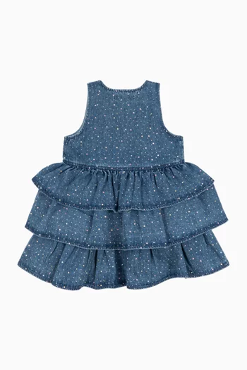 Elba Sparkle Dress in Organic Cotton-denim