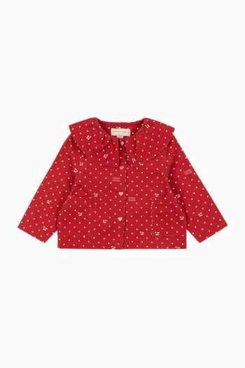 Magot Collar Jacket in Organic Cotton-denim
