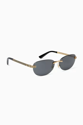 Oval Sunglasses in Metal