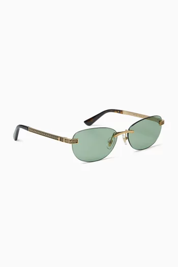 Oval Sunglasses in Metal