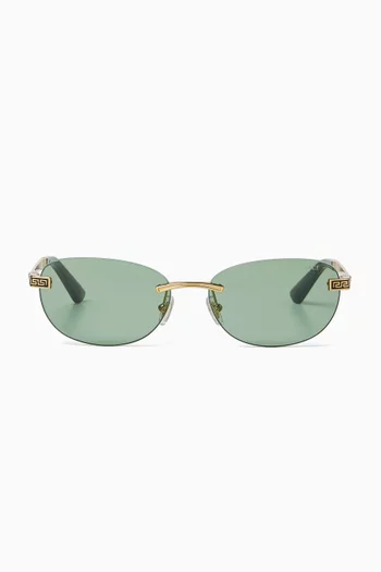 Oval Sunglasses in Metal