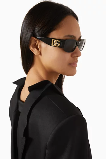 Rectangular Sunglasses in Acetate