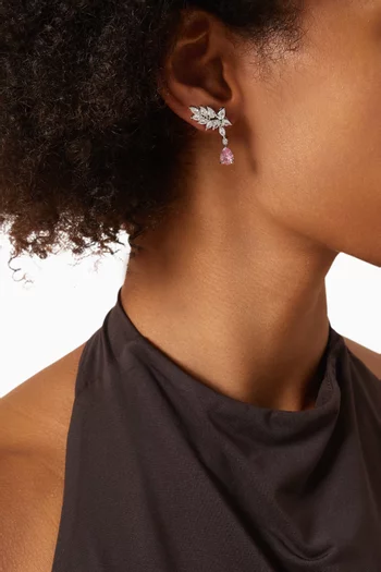 Cz Cluster Earrings in Metal