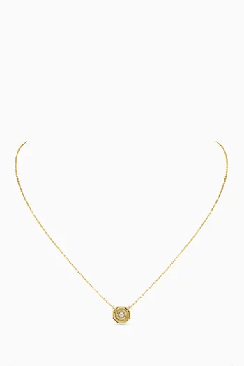 Barq Madar Diamond Necklace in 18kt Yellow Gold