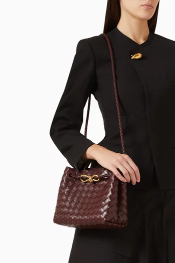 Small Andiamo Bag in Intrecciato Leather