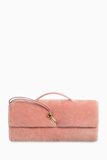 Andiamo Clutch in Lambskin Shearling