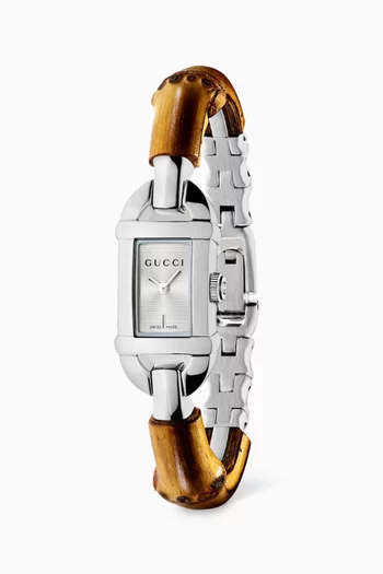Bamboo Bangle Watch in Stainless Steel, 22mm