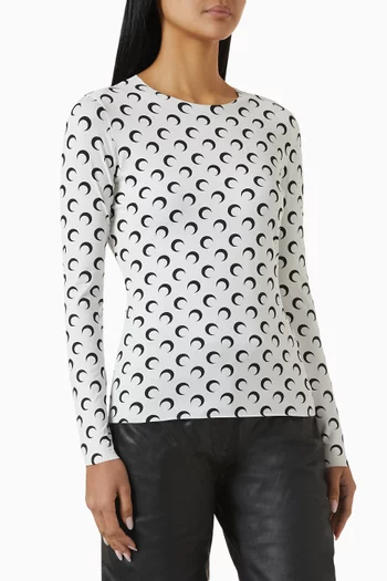Moon-print Top in Jersey