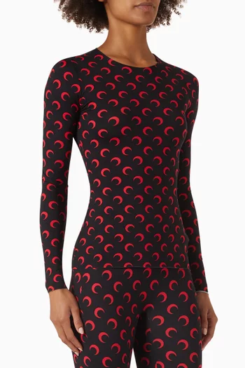 Moon-print Top in Jersey