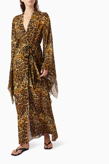 Amazon Leopard-print Kimono