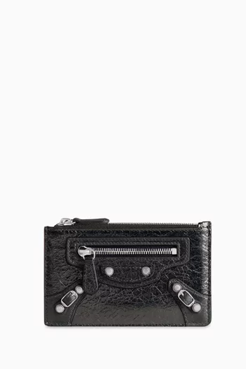 Long Le City Coin & Card Holder in Arena Lambskin