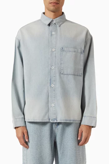 Box Dress Shirt in Denim