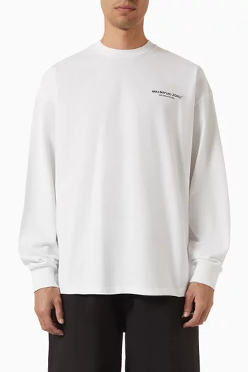 Design Studio Long-sleeve T-shirt in Cotton