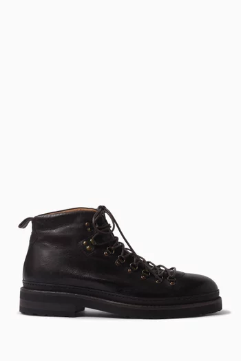 Bellagio Lace-up Hiker Boots in Leather