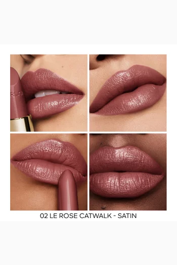 02 Le Rose Catwalk Satin Limited Edition Rouge G The Customisable Ultra-Care Lipstick - Refill, 3.5g