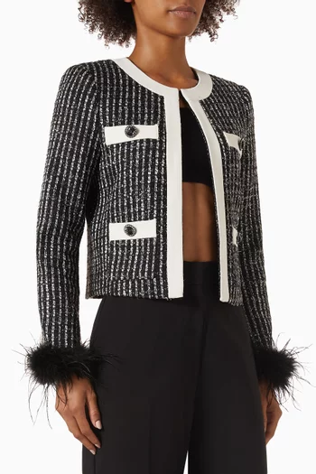 Lila Feather Jacket in Bouclé