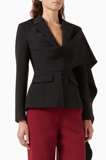 Ember Cape Blazer in Crepe