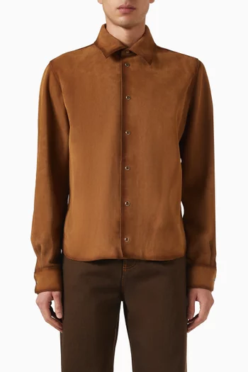 Overshirt in Vintage Goat Suede