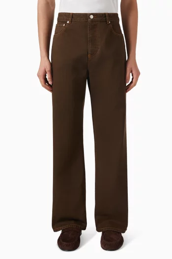 Large-fit Jeans in Cotton Twill