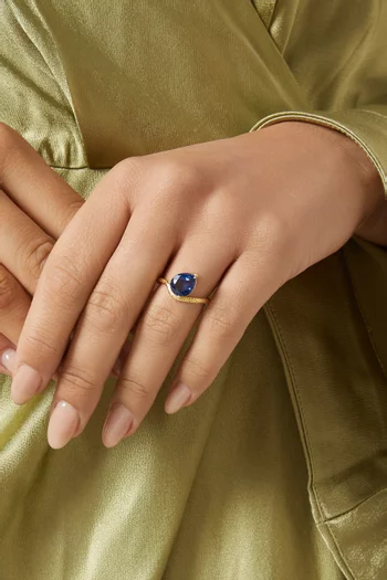 Pear-cut Sapphire Ring