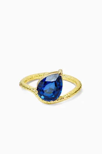 Pear-cut Sapphire Ring