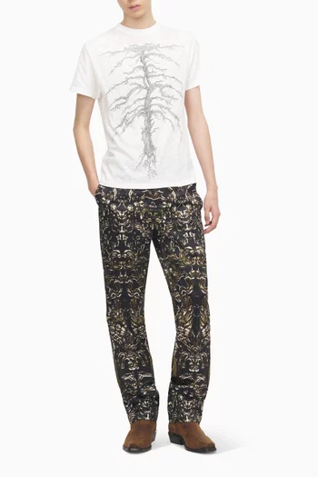 Tree Ribcage T-shirt in Cotton-linen