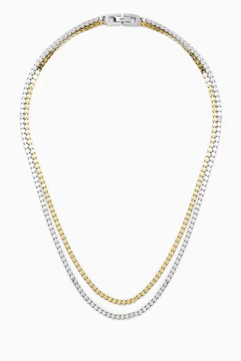 Double Amalfi Anklet in 14kt Gold-plated Steel