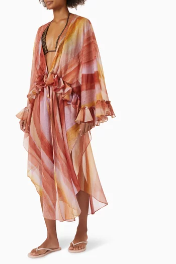 Dunes Ruffled Cover-up in Lycra
