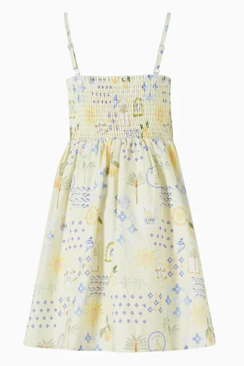 Piccolina Shirred Dress in Cotton