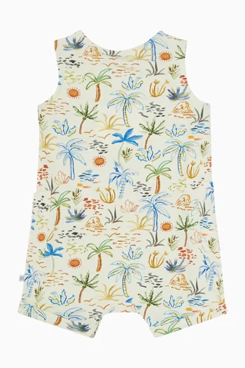 Havana Organic Button-up Romper in Cotton