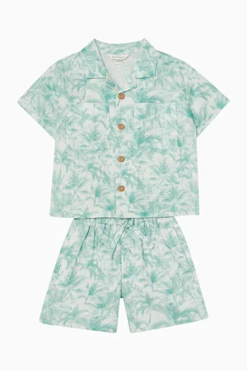 Casablanca Palm-print Shorts