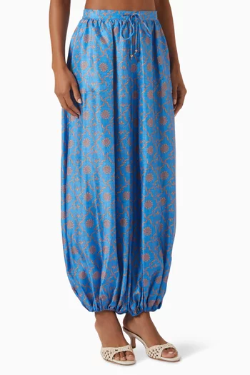 Serin Balloon Pants in Silk-twill