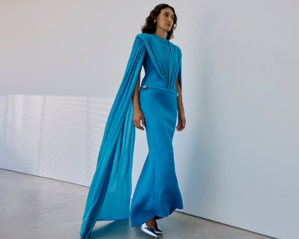 needle & thread deconstructed sequin evening dress Sequin Dash Cape Ankle Gown