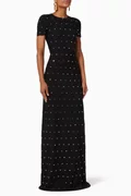 Buy Elisabetta Franchi Black Red Carpet Dress Online for Women | Ounass ...