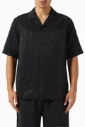 Buy Kith Black Reade Shirt in Cotton Blend Faille for MEN in Saudi