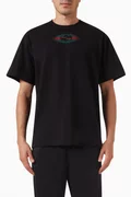 Buy Gucci Black Crossword Print T shirt in Cotton Online for Men